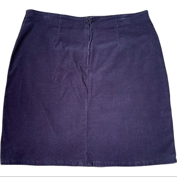High Sierra Navy Corduroy Mini Skirt Sz 14 - Picture 2 of 9